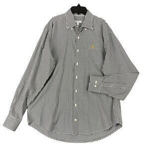 Peter Millar Mens Gingham Button Down Shirt Long Sleeve Classic Fit Size L‎